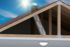 solar tube through roofing