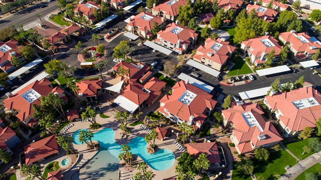 phoenix resort with red concrete tile roofing