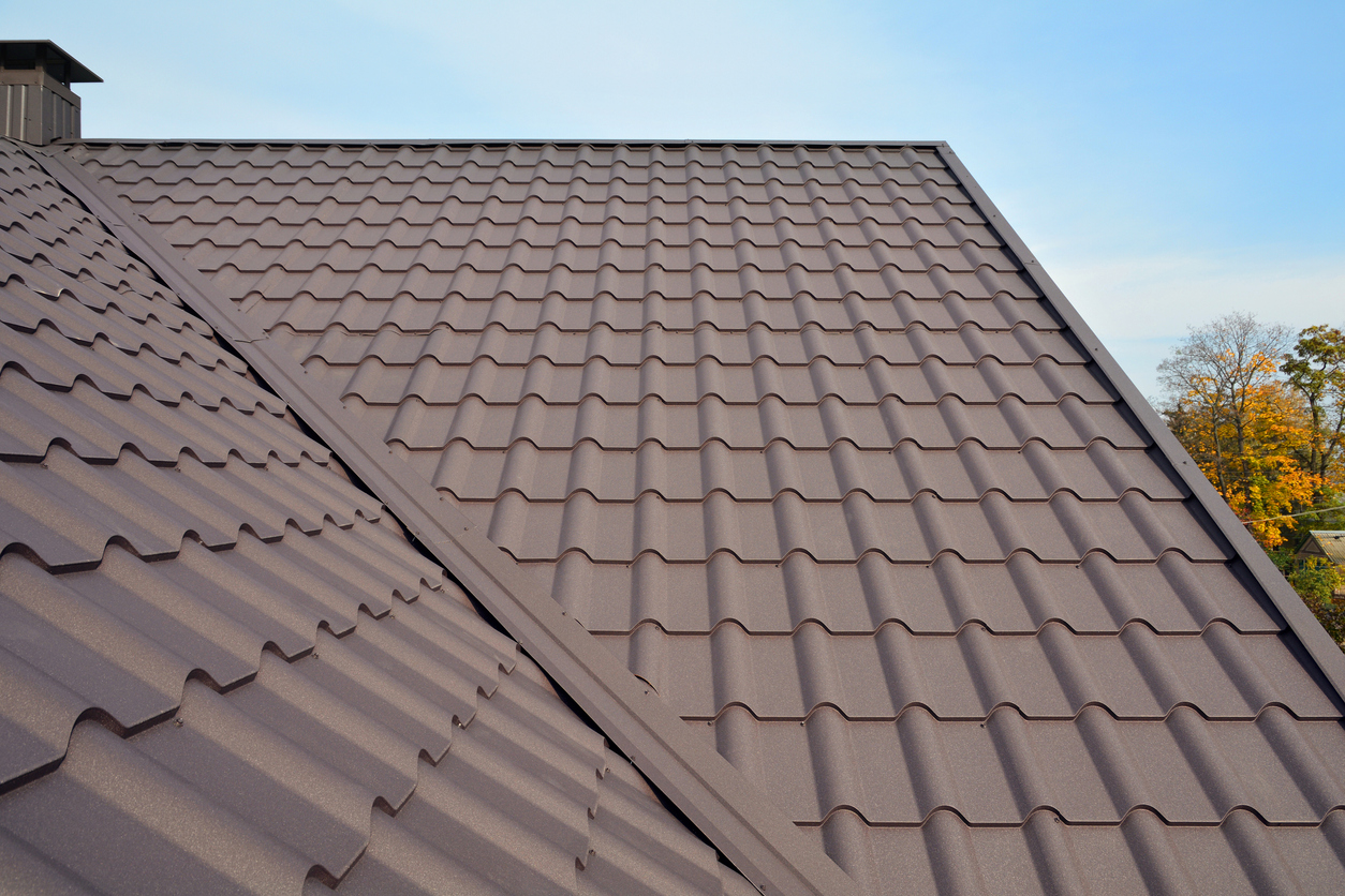 well-maintained metal residential roofing