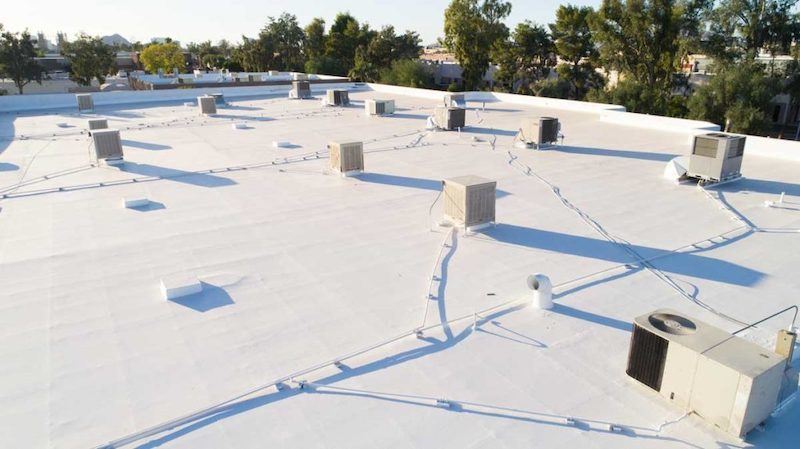 Top of commercial roof