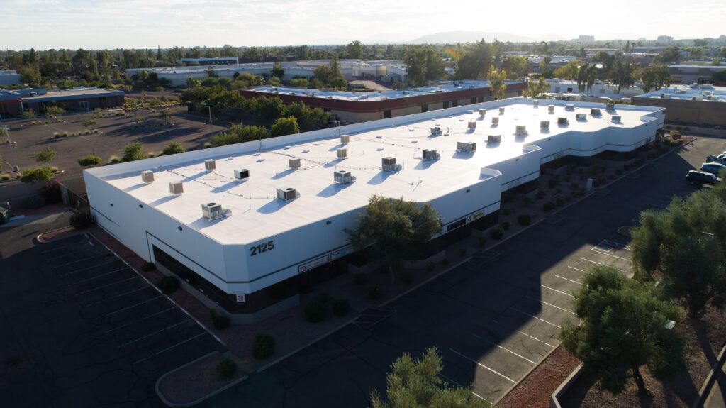 White commercial roof in Arizona