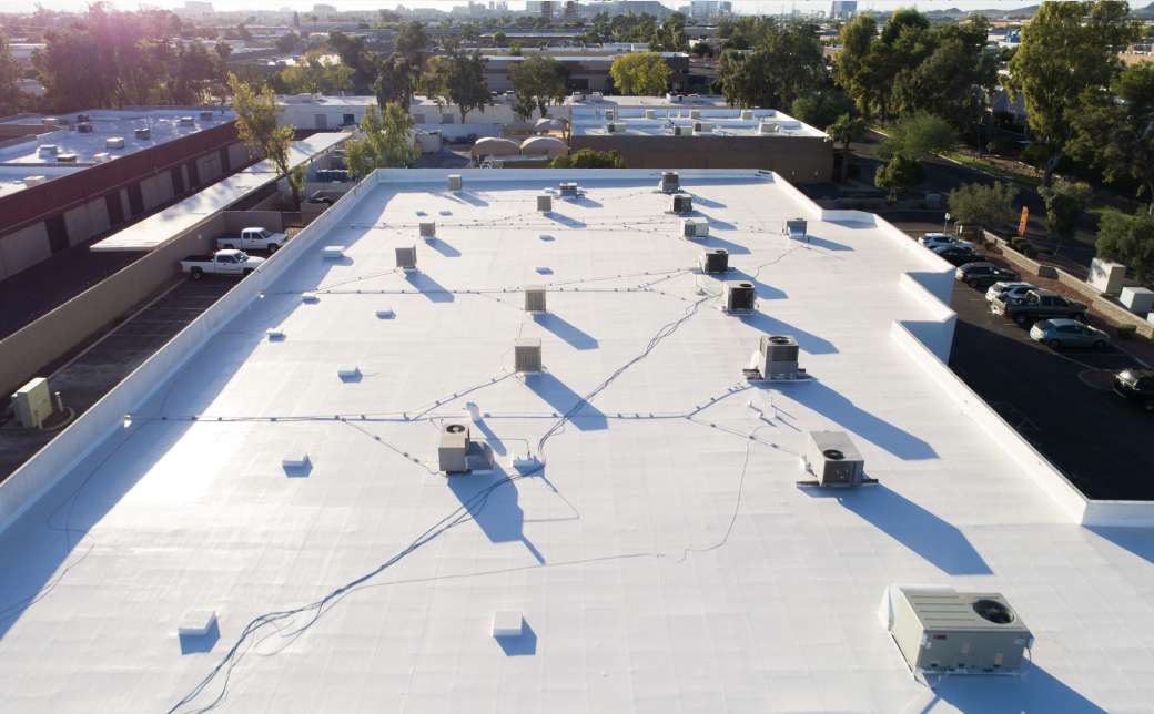 Foam roofing systems