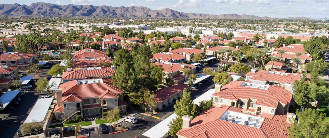 houses with tile roofs