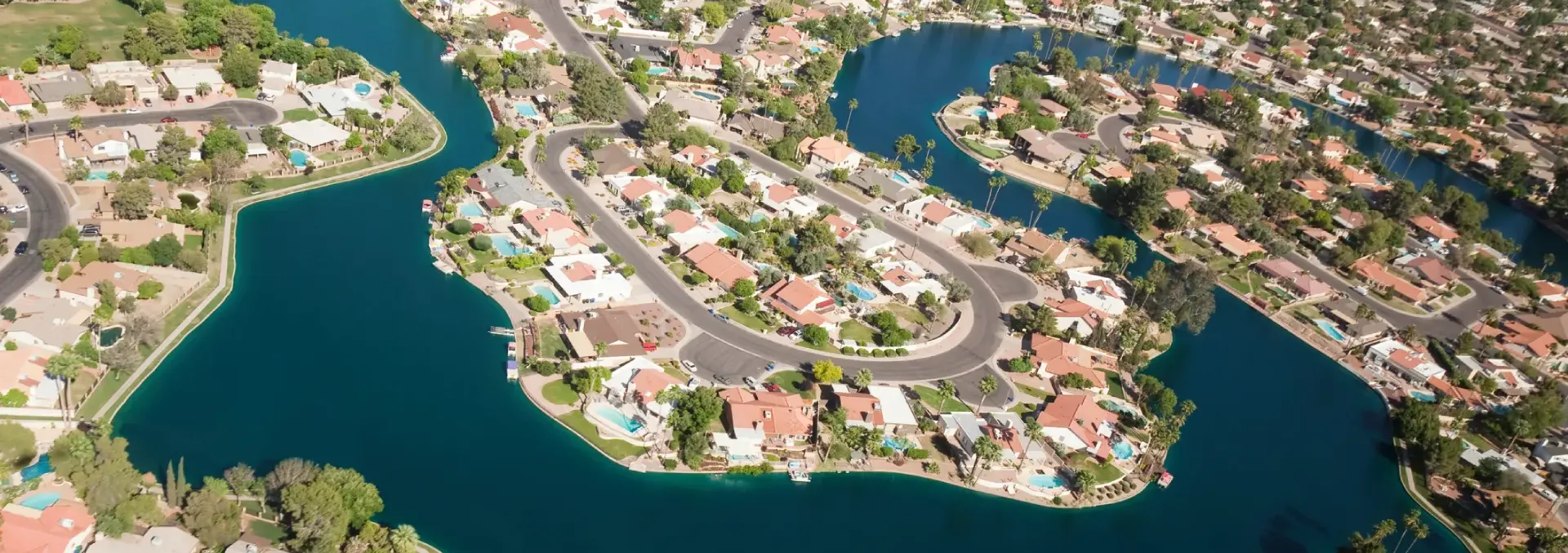 Aerial View of planned lake community